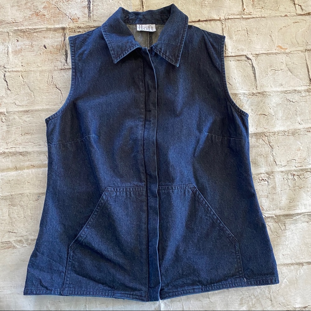 Ann Taylor Loft Denim Vest
